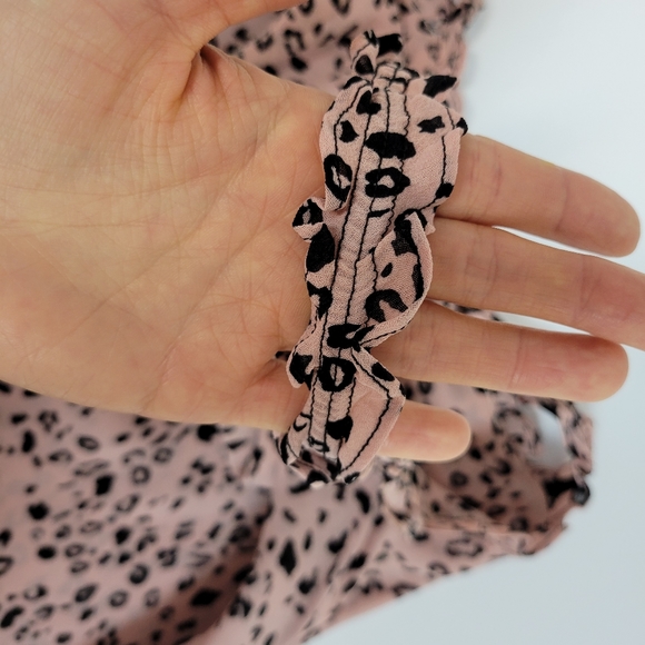 Reformation Pink Leopard Ruffle Strap Lui Dress 4 - Picture 8 of 9